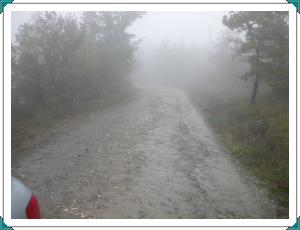 Road to Casoni d Romagna from west looking east